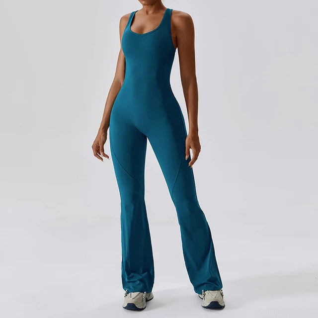 Breathable Flared Jumpsuit for Every Pose