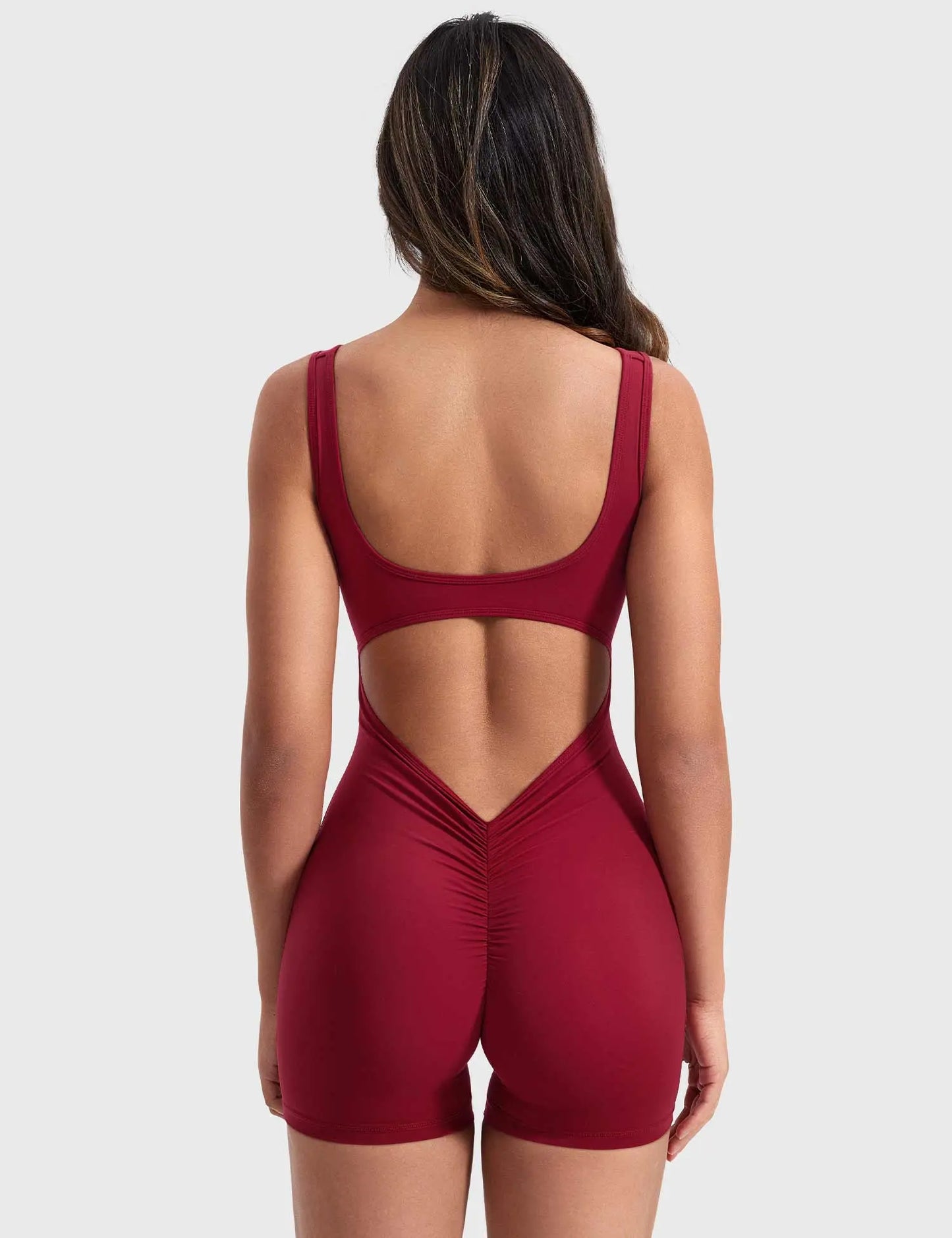 CurveFit V-Back Romper - Chic, Comfortable & Flattering for Any Occasion

