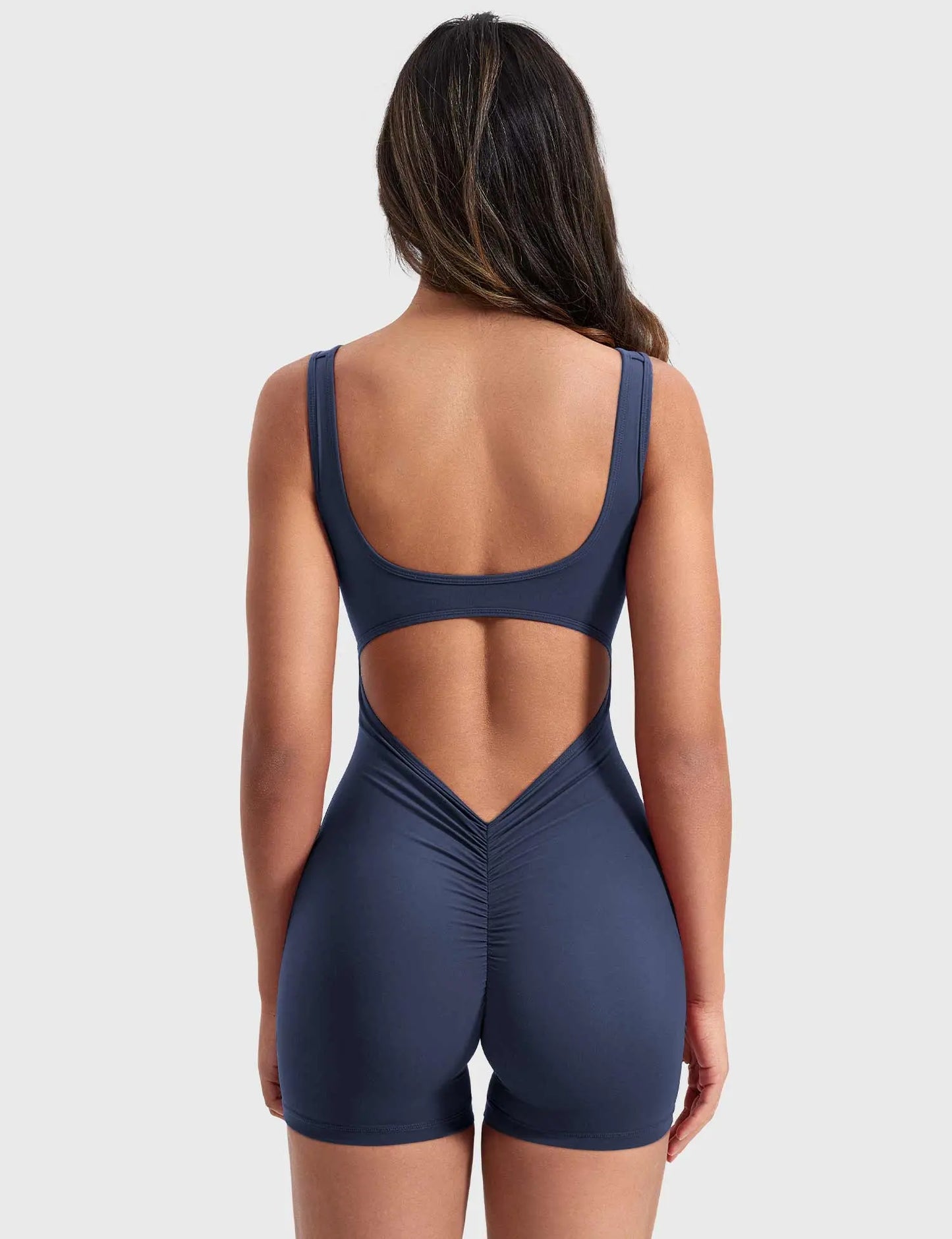 CurveFit V-Back Romper - Chic, Comfortable & Flattering for Any Occasion

